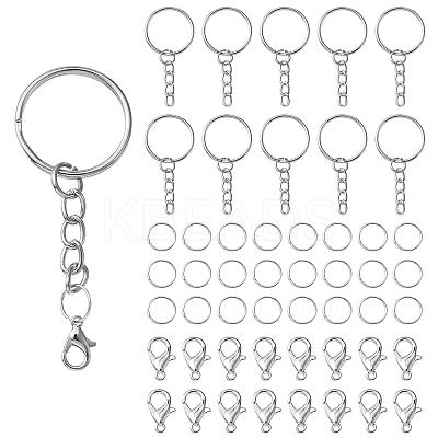20Pcs Iron Split Key Rings IFIN-YW0003-40-1