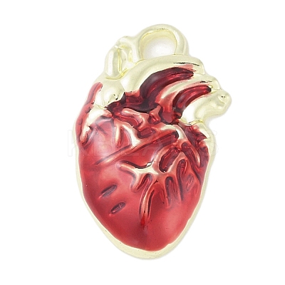 Rack Plating Alloy Enamel Pendants PALLOY-F018-31G-01-1