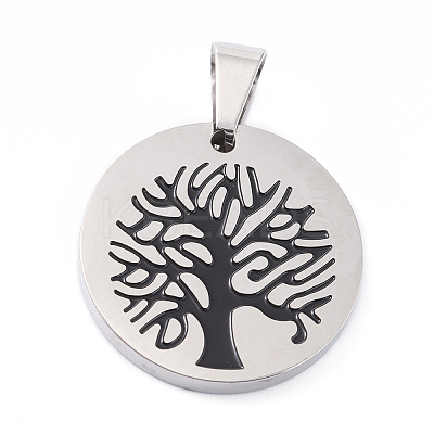304 Stainless Steel Pendants STAS-Z027-02F-P-1