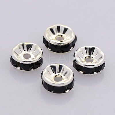 Brass Rhinestone Spacer Beads RB-A014-Z10mm-02S-1