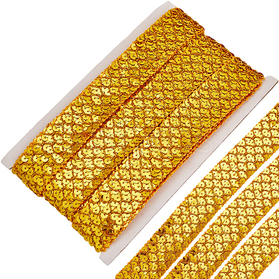 Polyester with PT Paillette Lace Trim Ribbon OCOR-WH20073-01B-1