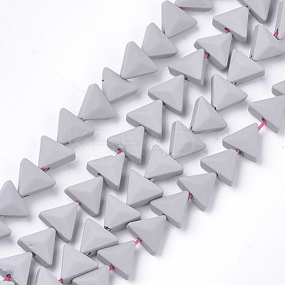 Spray Painted Non-magnetic Synthetic Hematite Beads Strands G-T116-15-11-1