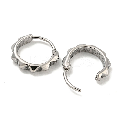 316 Surgical Stainless Steel Hoop Earrings EJEW-D096-17B-AS-1