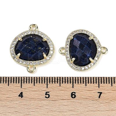Dyed Natural Lapis Lazuli Faceted Oval Links G-B126-01G-12-1