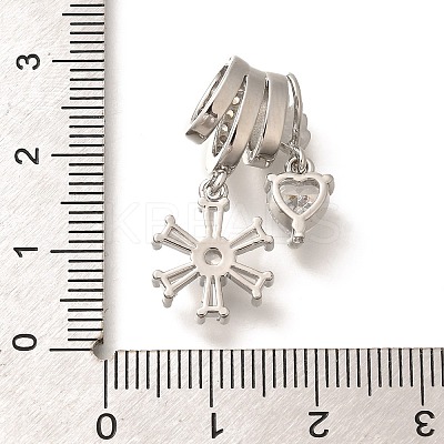 Brass Micro Pave Cubic Zirconia Pendants KK-C085-10P-1