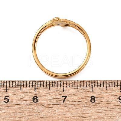 304 Stainless Steel Clear Cubic Zirconia Finger Rings for Women RJEW-Z115-01G-1