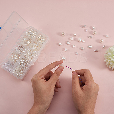 Large Hole Round Imitation Pearl Acrylic Beads OACR-CJ0001-09-1