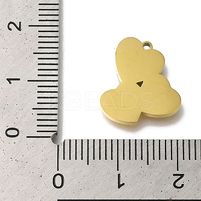 Ion Plating(IP) 304 Stainless Steel Manual Polishing Charms STAS-M059-06G-02-1