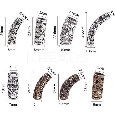 Tibetan Style Alloy Beads TIBEB-NB0001-01-1