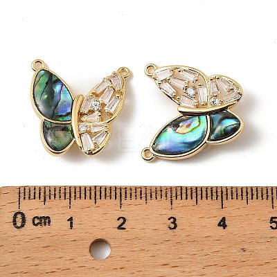 Natural Paua Shell Butterfly Pendants KK-G538-03G-02-1