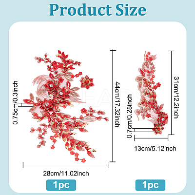 1 Set Polyester Embroidery Ornament Accessories PATC-BC0001-02B-1