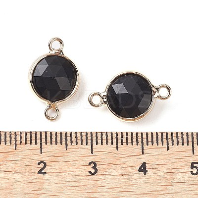 Natural Obsidian Connector Charms G-C102-09H-G-1