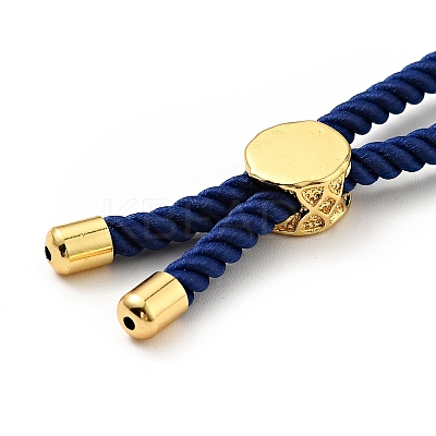 Half Finished Twisted Milan Rope Slider Bracelets FIND-G032-01G-1