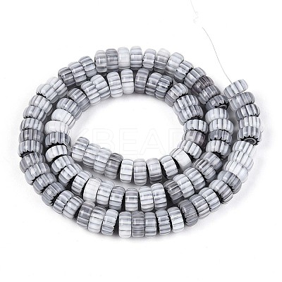Handmade Millefiori Glass Beads Strands LAMP-T021-27B-03-1