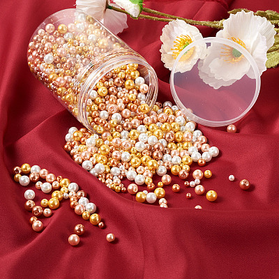 11 Strands 11 Styles Baking Paint Pearlized Glass Pearl Round Bead Strands HY-CW0001-04-1