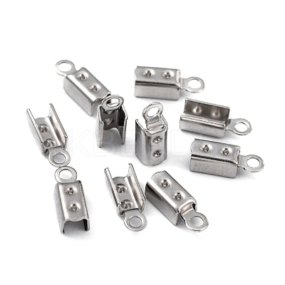 Tarnish Resistant 304 Stainless Steel Folding Crimp Ends X-STAS-R065-36-1