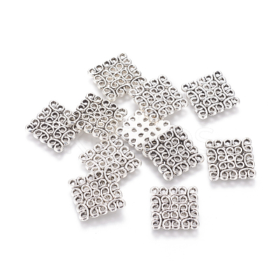 Tibetan Style Filigree Links TIBEP-EA166YKG-AS-LF-1
