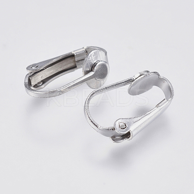 Tarnish Resistant 304 Stainless Steel Clip-on Earring Findings STAS-I097-025P-1