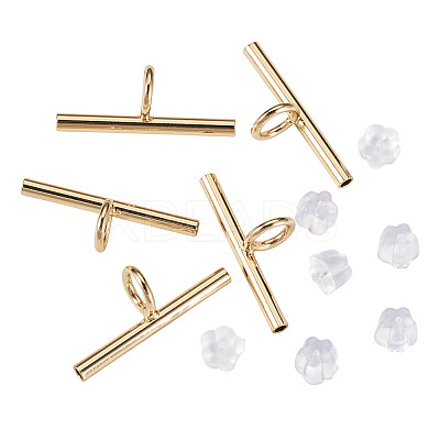 Brass Tube Bails DIY-TA0014-37C-G-1