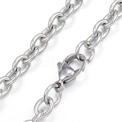 Non-Tarnish 304 Stainless Steel Cable Chains Necklaces NJEW-G283-02P-1
