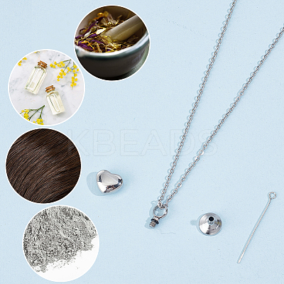 Stainless Steel Urn Ashes Necklace NJEW-CN0001-03P-1