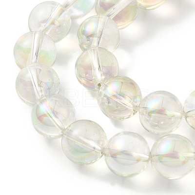 Transparent Electroplate Glass Beads Strands GLAA-T032-T8mm-C10-1