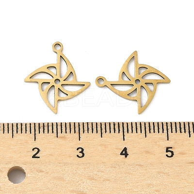 201 Stainless Steel Laser Cut Pendants STAS-P428-05G-1