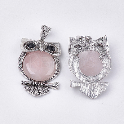 Natural Rose Quartz Big Pendants G-S353-01F-1