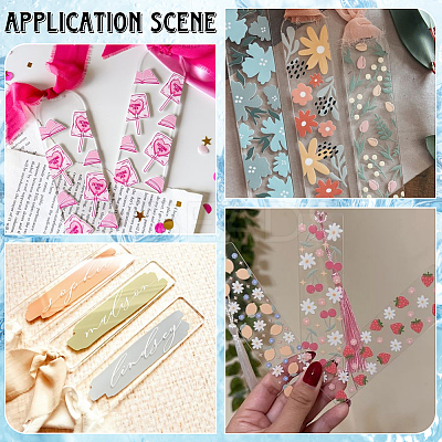 DIY Bookmark Making Kits. with Transparent Acrylic & Polyester Tassel Decoration DIY-SP0001-92D-1