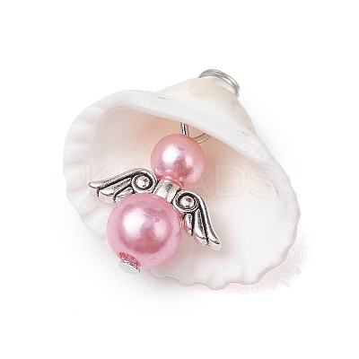 Natural Shell Pendants PALLOY-JF02646-1