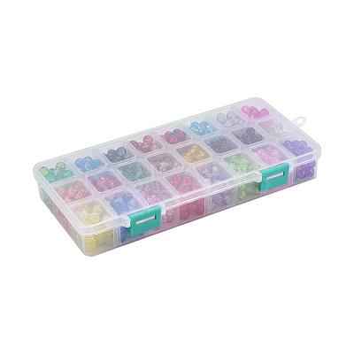 Baking Paint Crackle Glass Beads CCG-X0011-02-8mm-1