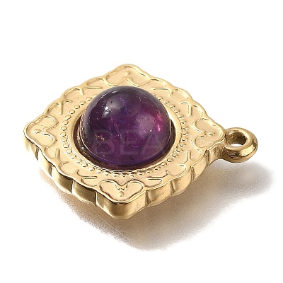 Natural Amethyst Pendants STAS-P371-009A-G-1