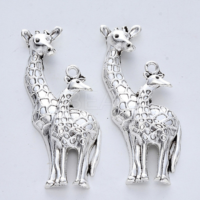Tibetan Style Alloy Big Pendants TIBE-R316-019AS-RS-1