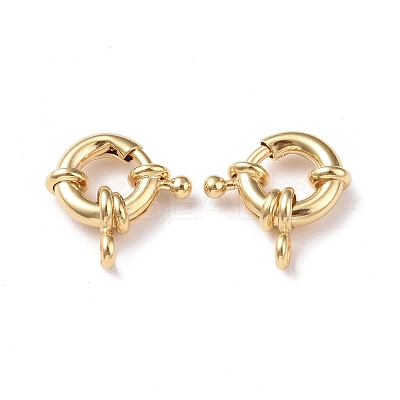 Eco-friendly Brass Spring Ring Clasps KK-D082-02G-B-1