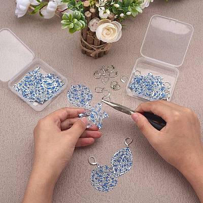 DIY Flower Drop Earring Making Kit DIY-SZ0008-53-1