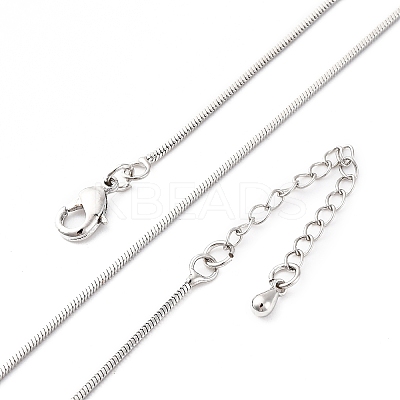 Brass Snake Chains Necklaces for Women NJEW-D302-14P-1