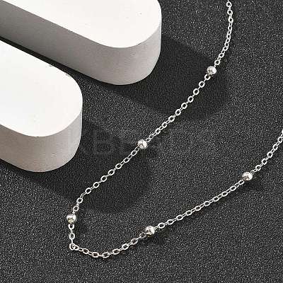 Brass Satellite Chains Necklaces for Women NJEW-D302-28P-1