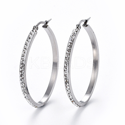 304 Stainless Steel Hoop Earrings EJEW-L232-037C-01P-1
