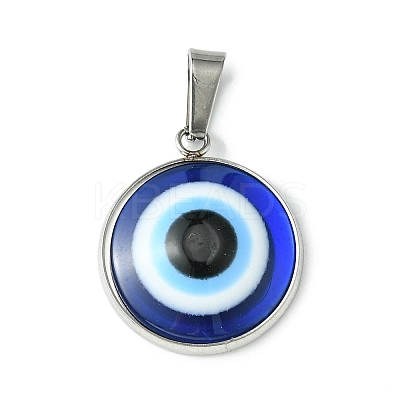 Stainless Steel Pave Resin Pendants PALLOY-JF02401-1