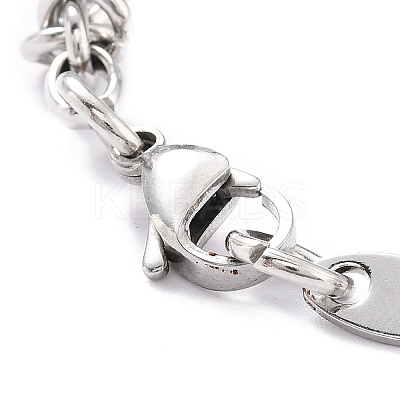 Non-Tarnish 304 Stainless Steel Link Chain Bracelet for Men Women BJEW-Z011-21P-1