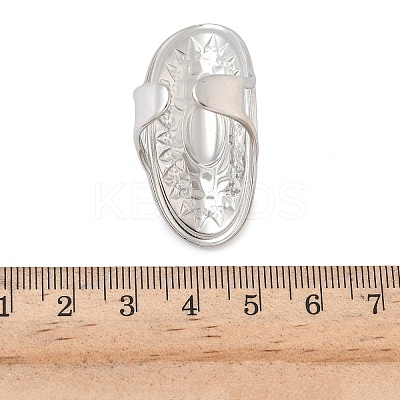 304 Stainless Steel Open Cuff Rings for Women RJEW-A079-07C-P-1