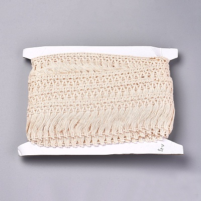 Cotton Lace Ribbon Edge Trimmings OCOR-WH0032-68-1