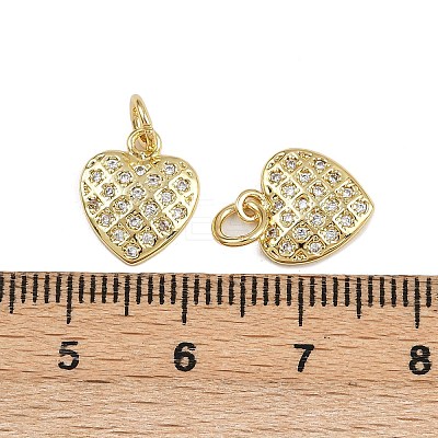 Brass Micro Pave Cubic Zirconia Pendants ZIRC-I367-04G-03-1