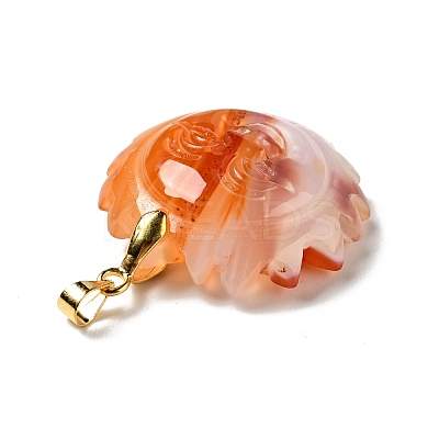 Natural Red Agate Pendants G-E043-01A-05G-1