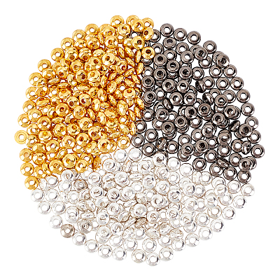 450Pcs 3 Colors Brass Spacer Beads KK-FH0001-89-1