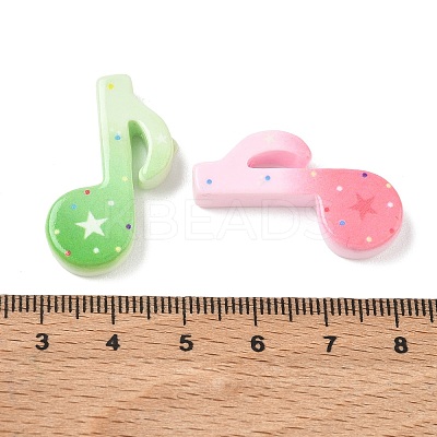 Printed Opaque Resin Cabochons RE-CBABBBE-01-1