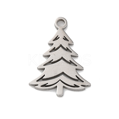 Anti-Tarnish Christmas 201 Stainless Steel Pendants STAS-Q015-10P-1