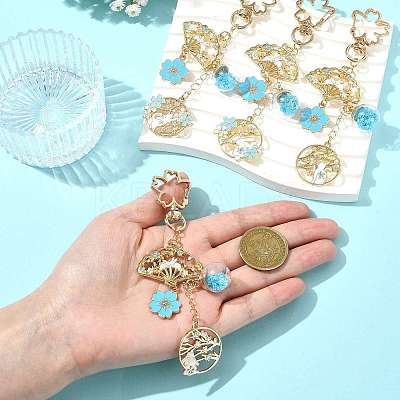 Alloy Enamel Pendant Keychains HJEW-FS00049-02-1