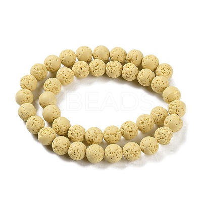 Synthetic Lava Rock Dyed Beads Strands G-H311-08C-05-1
