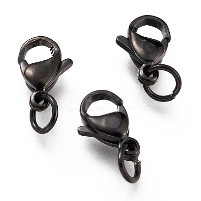 304 Stainless Steel Lobster Claw Clasps Ion Plating(IP) STAS-G240-01C-EB-1